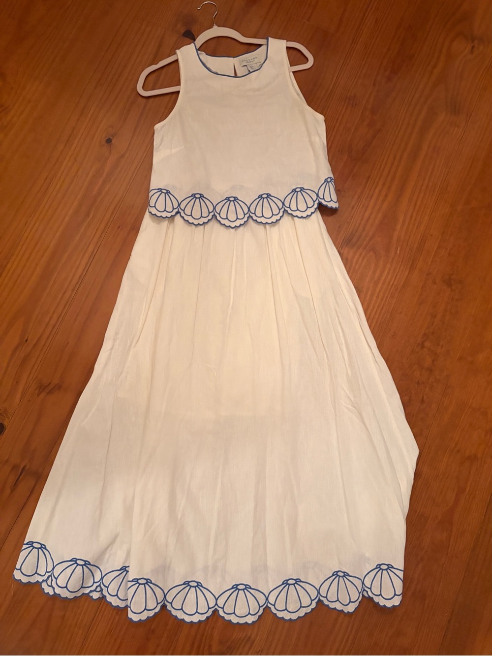 Calypso St. Barth White Set with Blue Shell Trim